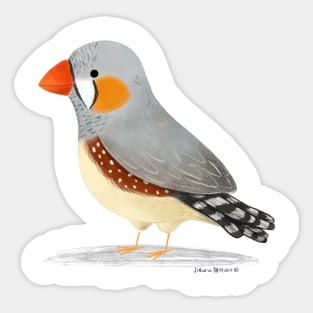 Cute Zebra Finch Bird Sticker